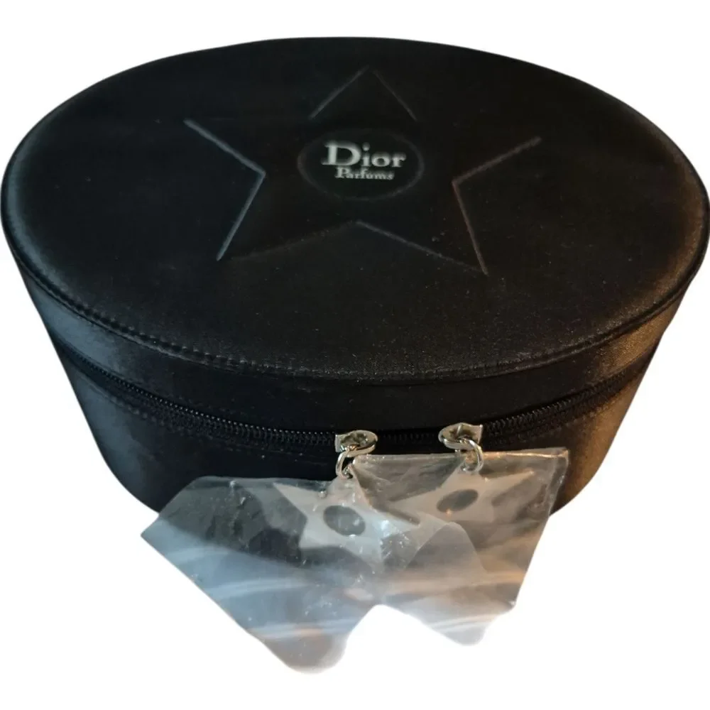 Dior Parfums Round Zip cosmetic case bag Black